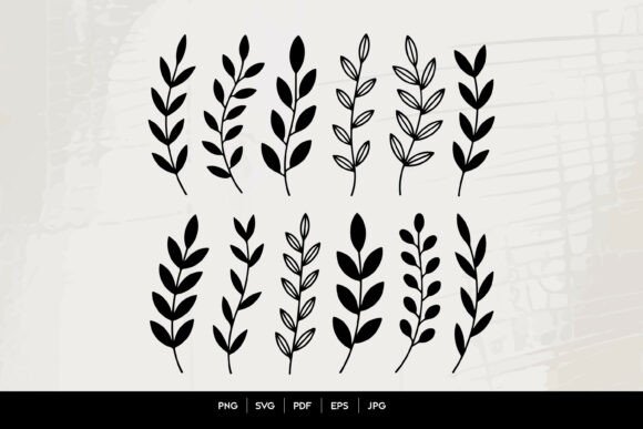 Download Minimal Leaf Branch SVG Set - Premium Resources