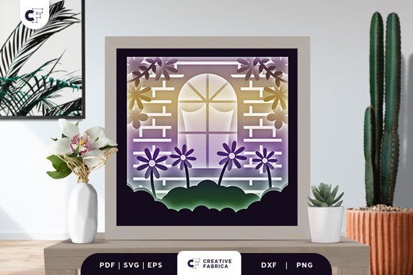 Download Blooming Spring Window 3D Shadow Box - Spring Collection