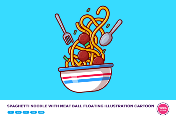 Download Spaghetti Noodle with Meat Ball Floating - Spaghetti Collection