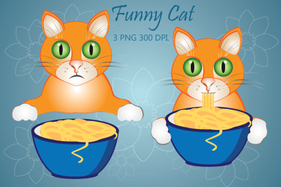 Download Cat Eating Spaghetti PNG Graphic - Spaghetti Collection