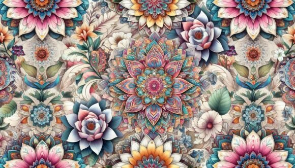 Download Bohemian Mandala Flowers - Bohemian Collection