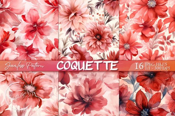 Download Red Coquette Spring Fabric Pattern - Spring Collection